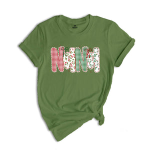 Christmas Nana Shirt, Nana Claus Shirts, Christmas Nana Reveal Gift, Nana Grammy Shirt, Nana Tee Shirt, Nana Announcement
