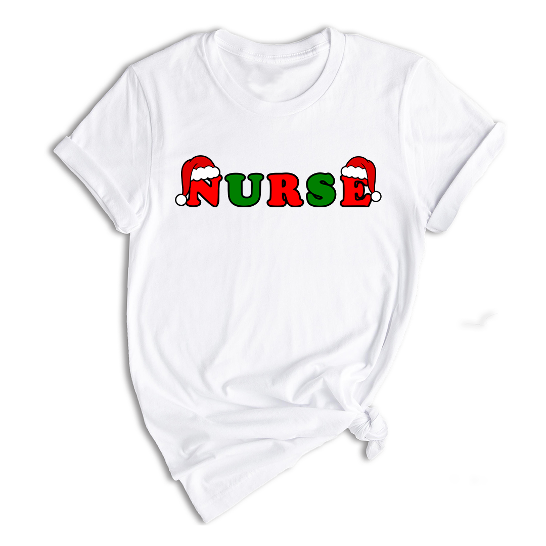 Christmas Nurse Shirt, Nurse Life Shirt, Gift For Nurse, Nursing Student Shirt, Nurse Sweatshirt, Christmas Hat Letters