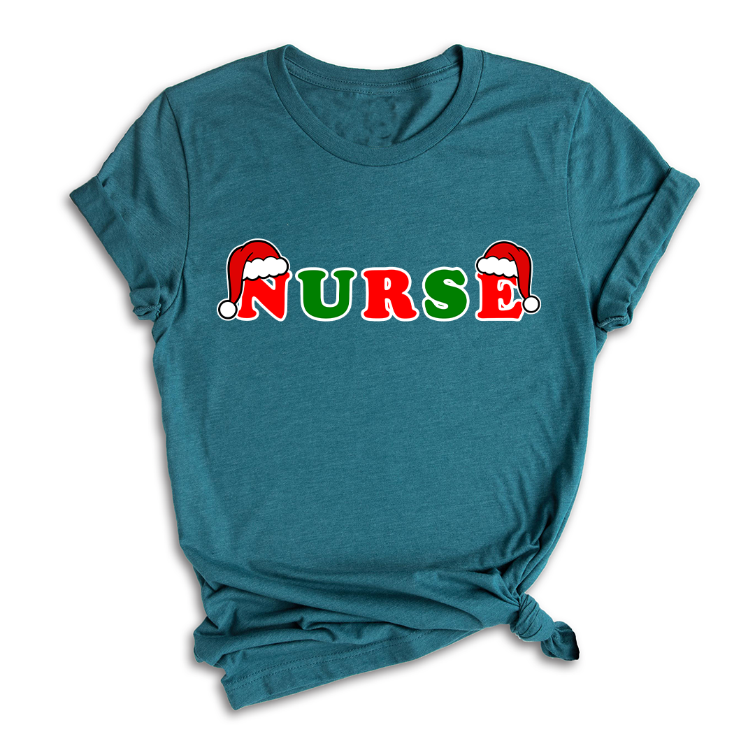 Christmas Nurse Shirt, Nurse Life Shirt, Gift For Nurse, Nursing Student Shirt, Nurse Sweatshirt, Christmas Hat Letters