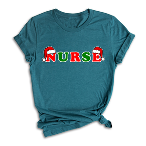 Christmas Nurse Shirt, Nurse Life Shirt, Gift For Nurse, Nursing Student Shirt, Nurse Sweatshirt, Christmas Hat Letters