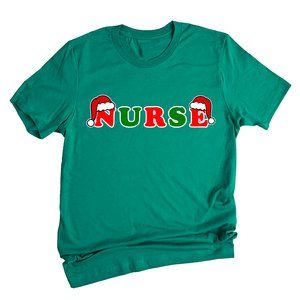 Christmas Nurse Shirt, Nurse Life Shirt, Gift For Nurse, Nursing Student Shirt, Nurse Sweatshirt, Christmas Hat Letters