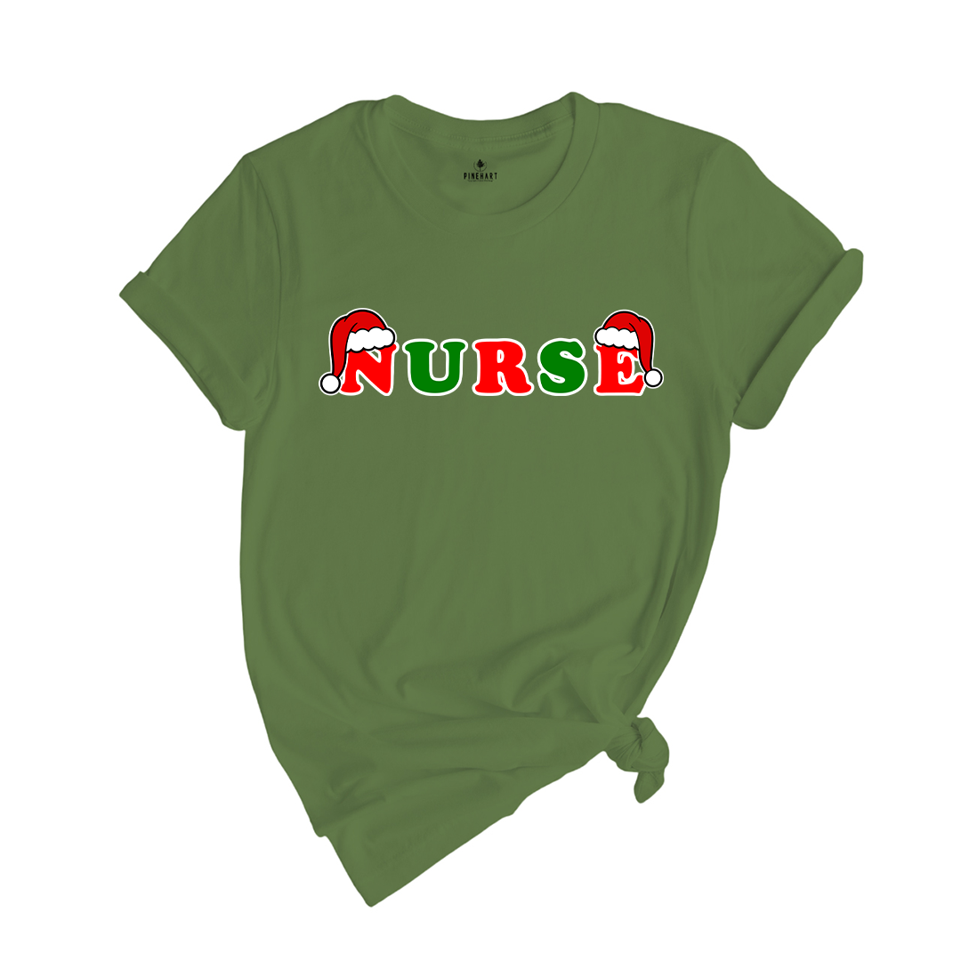 Christmas Nurse Shirt, Nurse Life Shirt, Gift For Nurse, Nursing Student Shirt, Nurse Sweatshirt, Christmas Hat Letters