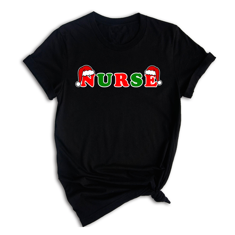Christmas Nurse Shirt, Nurse Life Shirt, Gift For Nurse, Nursing Student Shirt, Nurse Sweatshirt, Christmas Hat Letters