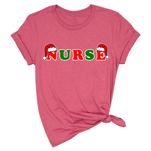 Christmas Nurse Shirt, Nurse Life Shirt, Gift For Nurse, Nursing Student Shirt, Nurse Sweatshirt, Christmas Hat Letters