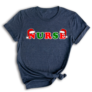 Christmas Nurse Shirt, Nurse Life Shirt, Gift For Nurse, Nursing Student Shirt, Nurse Sweatshirt, Christmas Hat Letters