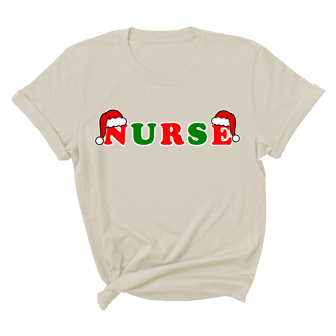 Christmas Nurse Shirt, Nurse Life Shirt, Gift For Nurse, Nursing Student Shirt, Nurse Sweatshirt, Christmas Hat Letters