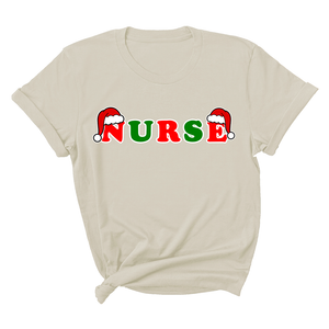 Christmas Nurse Shirt, Nurse Life Shirt, Gift For Nurse, Nursing Student Shirt, Nurse Sweatshirt, Christmas Hat Letters