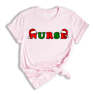Christmas Nurse Shirt, Nurse Life Shirt, Gift For Nurse, Nursing Student Shirt, Nurse Sweatshirt, Christmas Hat Letters
