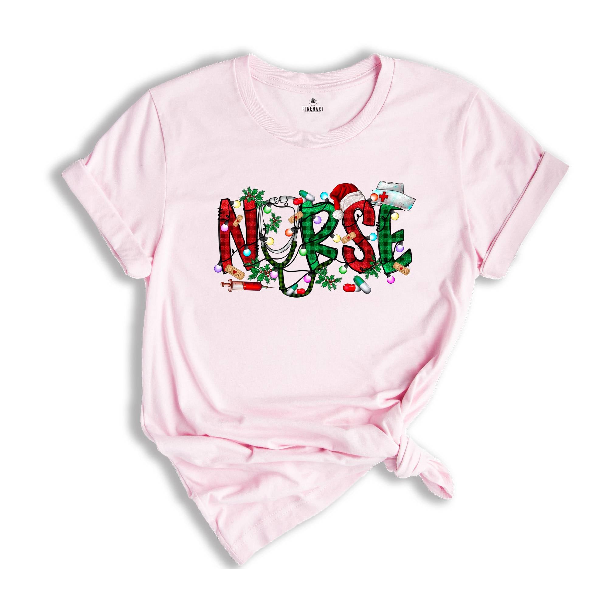 Christmas Nurse T-Shirt, Nursing Christmas Shirt, Christmas Gift For Nurse, Nurse T-Shirt, Christmas Night Shift Shirt