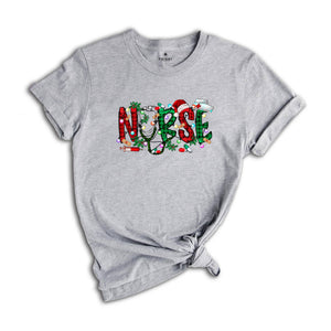 Christmas Nurse T-Shirt, Nursing Christmas Shirt, Christmas Gift For Nurse, Nurse T-Shirt, Christmas Night Shift Shirt