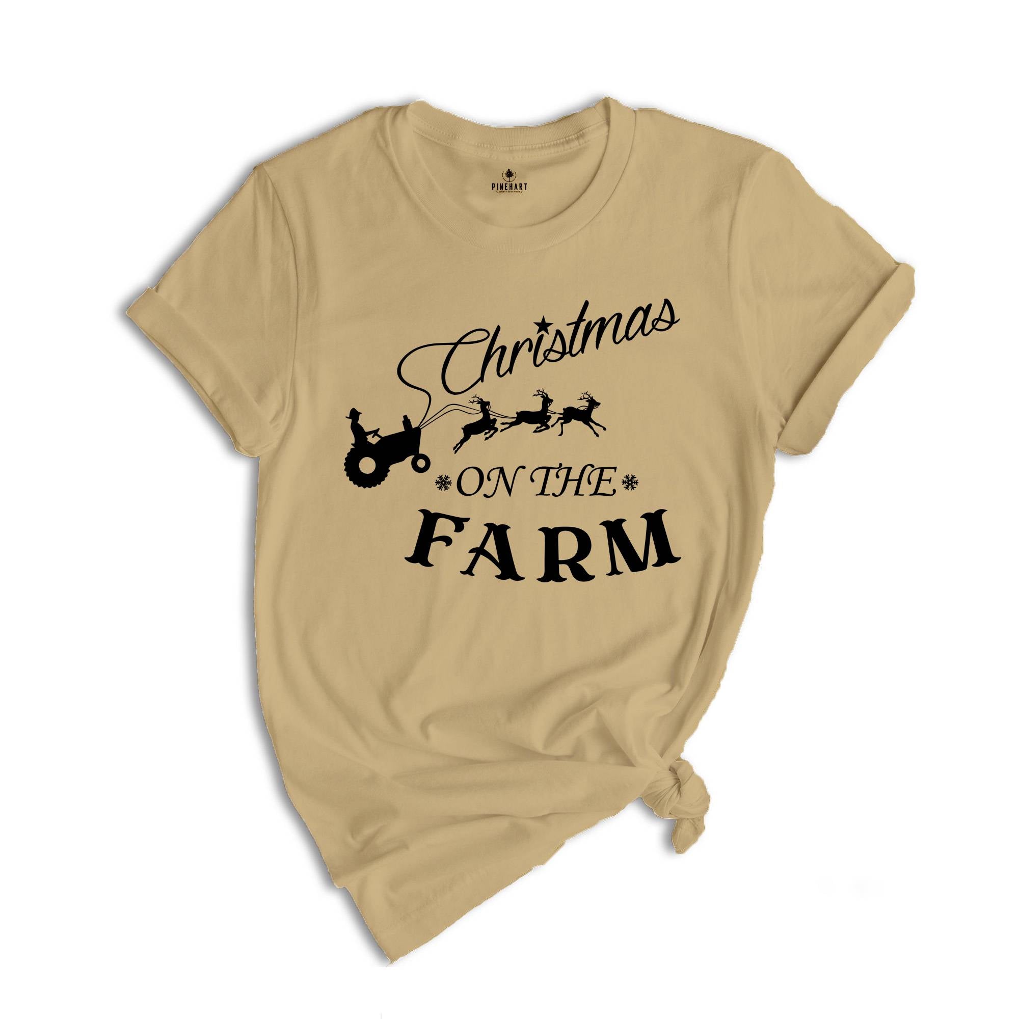 Christmas On the Farm Shirt, Farm Life T-shirt, New Year Gift for Farmer, Farmers Christmas Tee, Nature Lover Gift