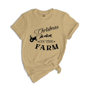 Christmas On the Farm Shirt, Farm Life T-shirt, New Year Gift for Farmer, Farmers Christmas Tee, Nature Lover Gift
