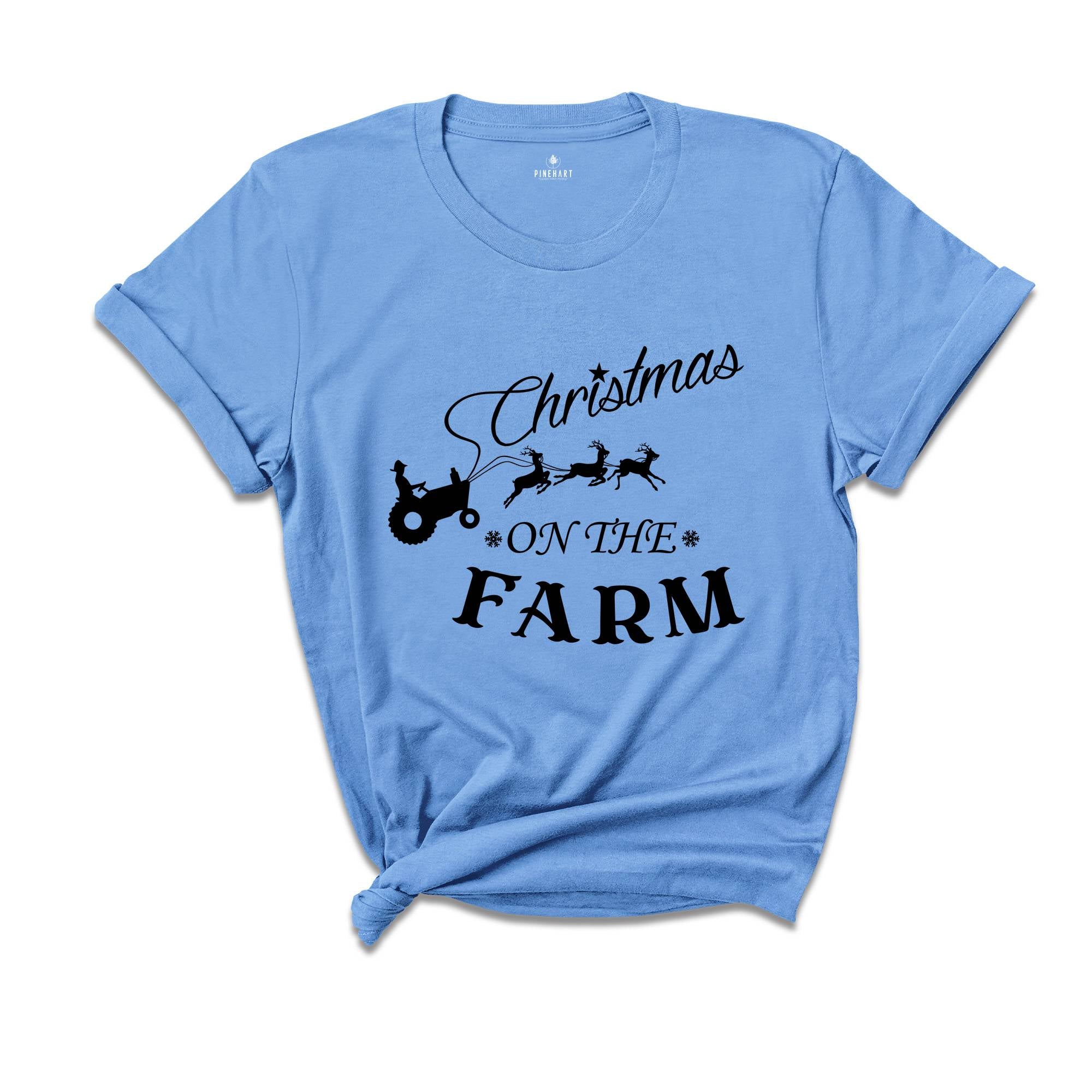 Christmas On the Farm Shirt, Farm Life T-shirt, New Year Gift for Farmer, Farmers Christmas Tee, Nature Lover Gift