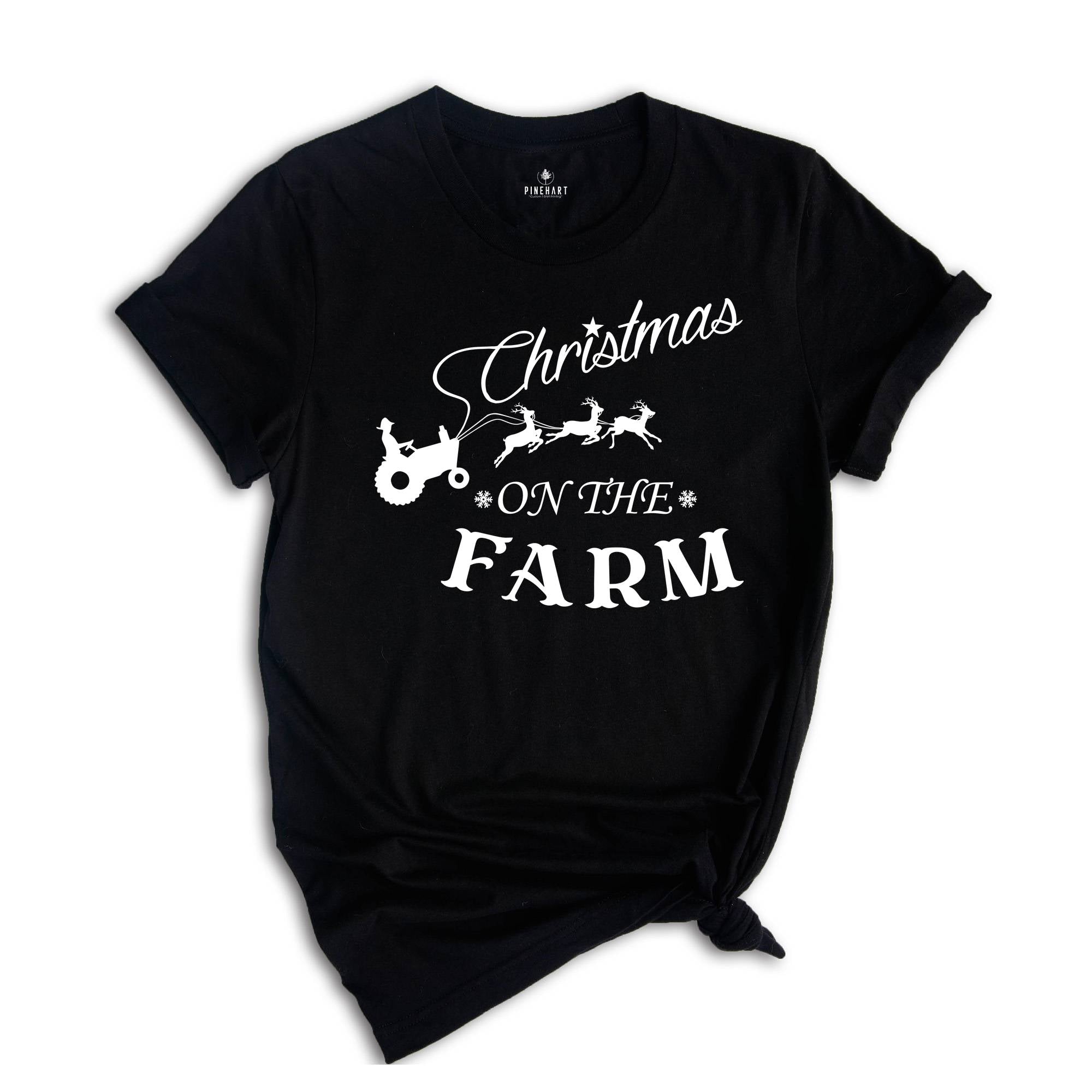 Christmas On the Farm Shirt, Farm Life T-shirt, New Year Gift for Farmer, Farmers Christmas Tee, Nature Lover Gift