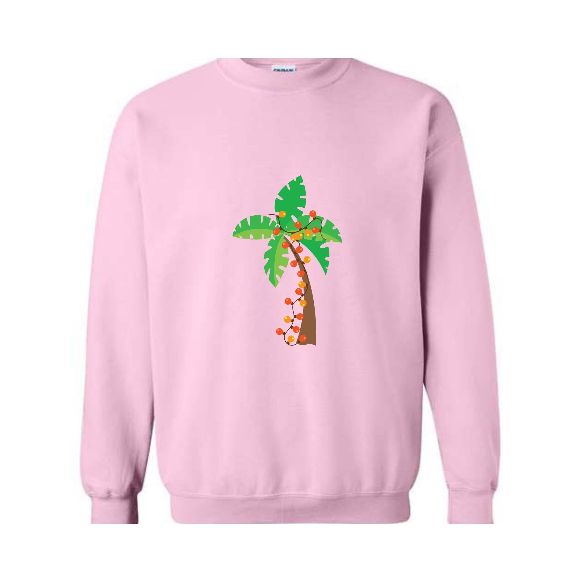 Christmas Palm Tree Sweatshirt, Tropical Xmas Sweatshirt, Florida Christmas Sweatshirt, Beach Aloha Christmas Sweatshirt, Hawaiian Sweater