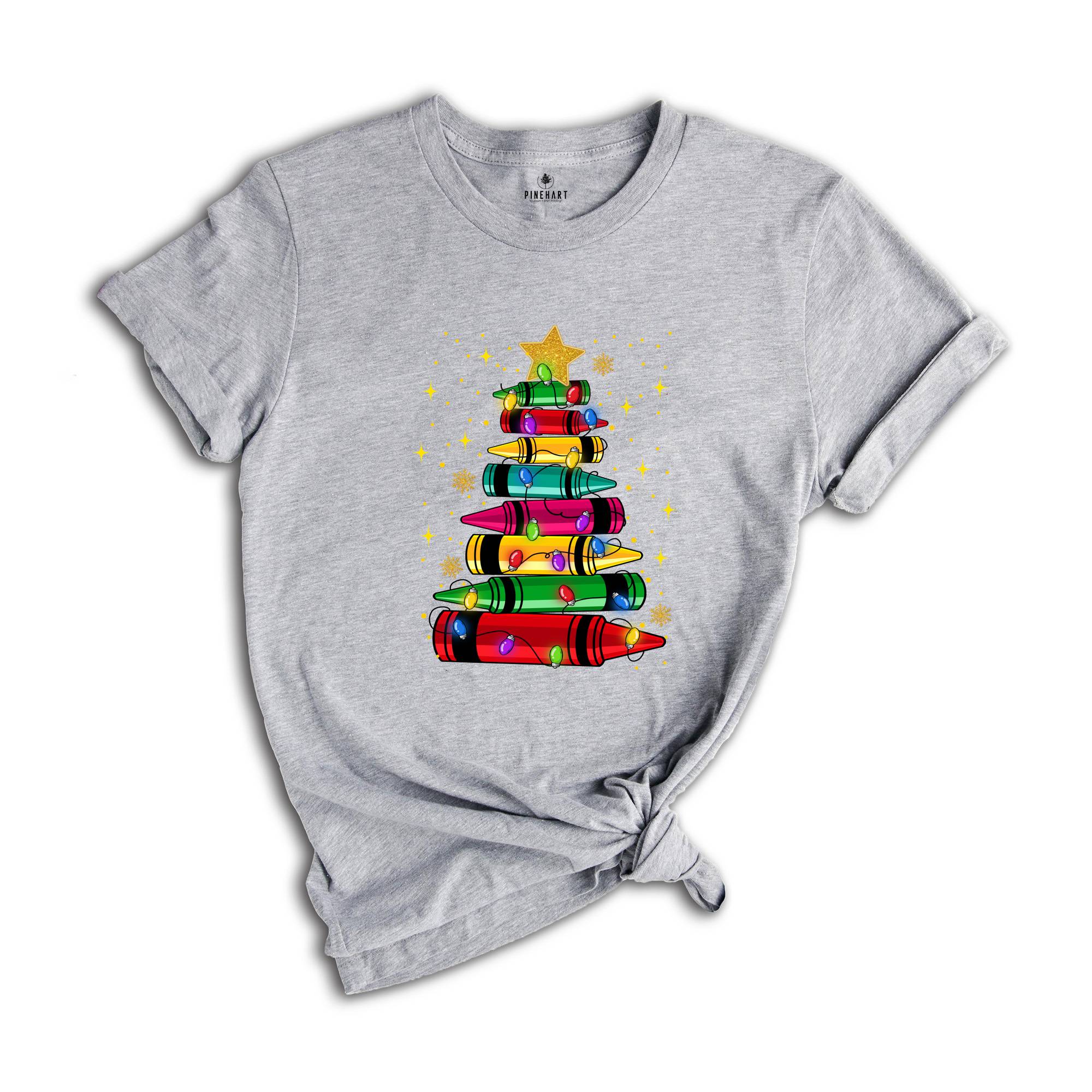 Christmas Pencil Tree Shirt: Teacher Holiday Tee, Merry Teacher Xmas Shirt, Christmas School Party Teacher Tee