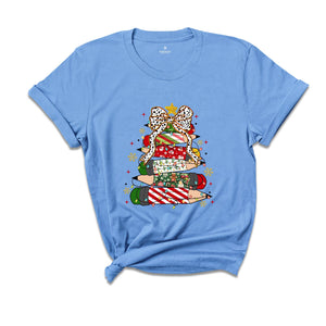 Christmas Pencil Tree Shirt: Teacher Holiday Tee, Merry Teacher Xmas Shirt, Christmas School Party Teacher Tee