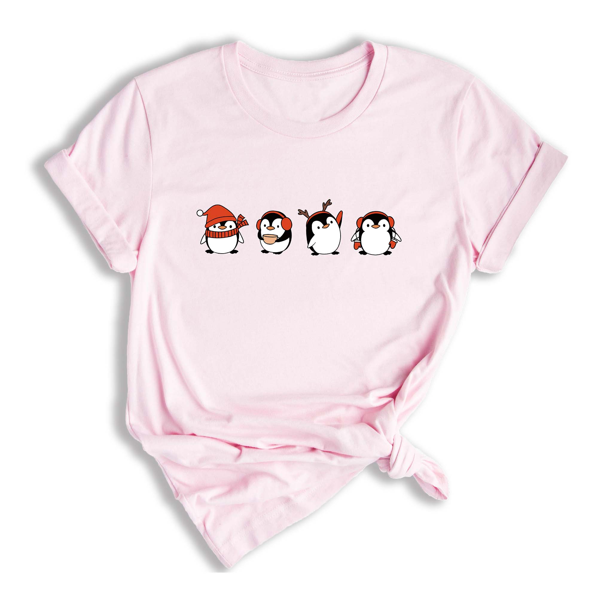 Christmas Penguin Shirt, Cute Penguin T-Shirt, Xmas Penguin Shirt, Santa Penguin Shirt, Penguin Lover Shirt, Penguin Apparel