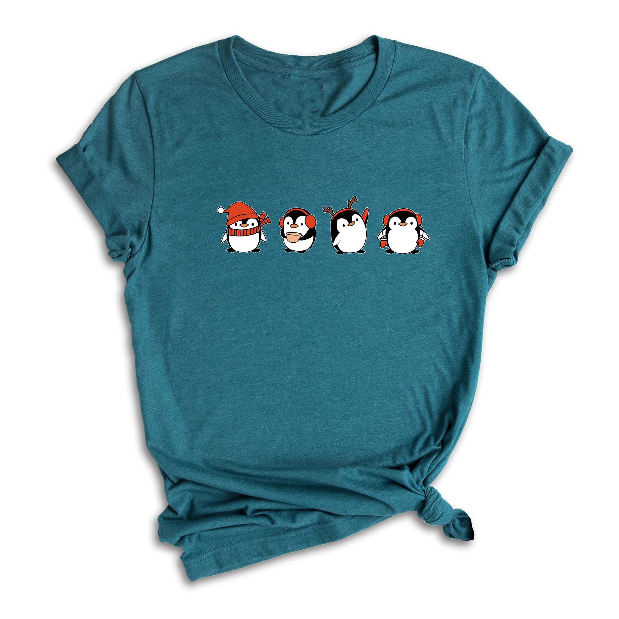 Christmas Penguin Shirt, Cute Penguin T-Shirt, Xmas Penguin Shirt, Santa Penguin Shirt, Penguin Lover Shirt, Penguin Apparel