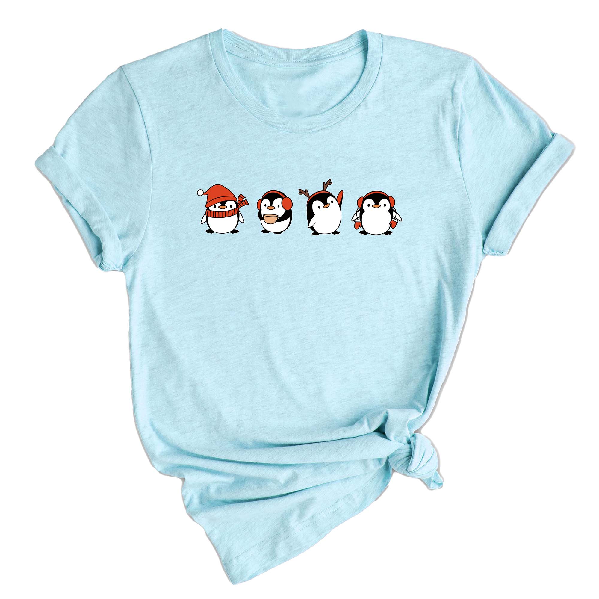 Christmas Penguin Shirt, Cute Penguin T-Shirt, Xmas Penguin Shirt, Santa Penguin Shirt, Penguin Lover Shirt, Penguin Apparel