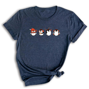 Christmas Penguin Shirt, Cute Penguin T-Shirt, Xmas Penguin Shirt, Santa Penguin Shirt, Penguin Lover Shirt, Penguin Apparel