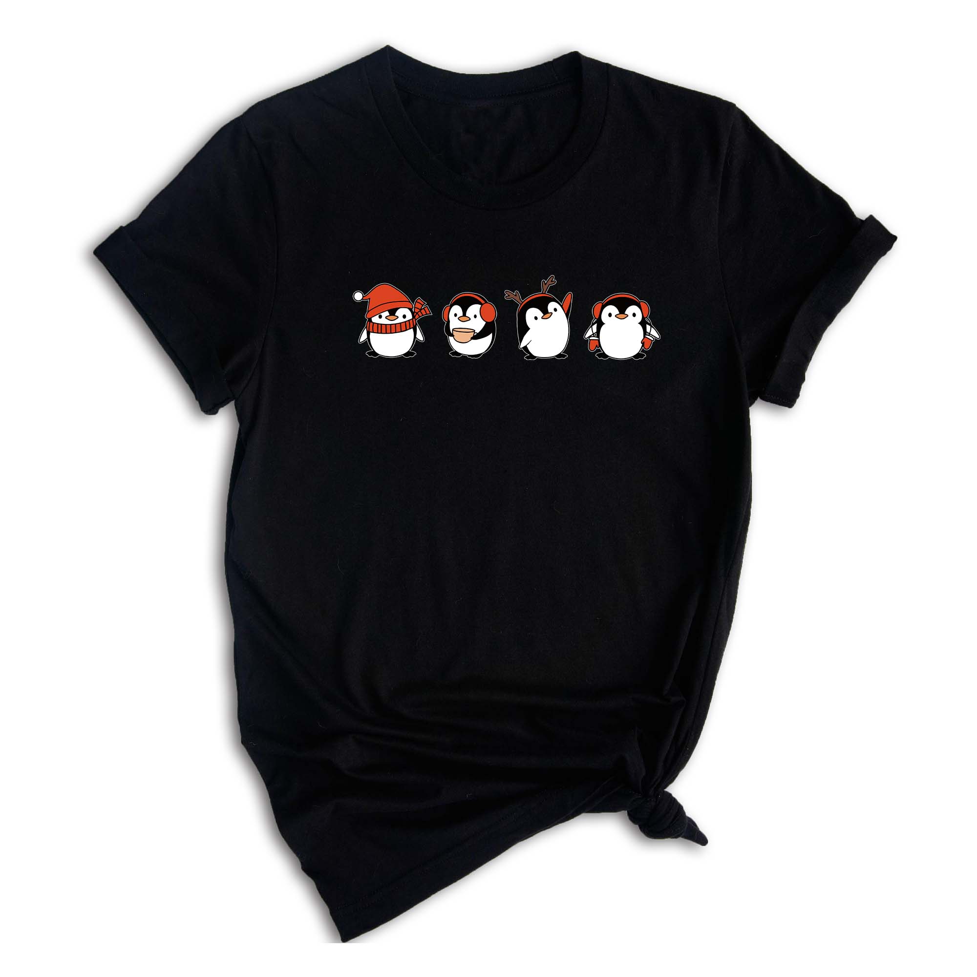 Christmas Penguin Shirt, Cute Penguin T-Shirt, Xmas Penguin Shirt, Santa Penguin Shirt, Penguin Lover Shirt, Penguin Apparel