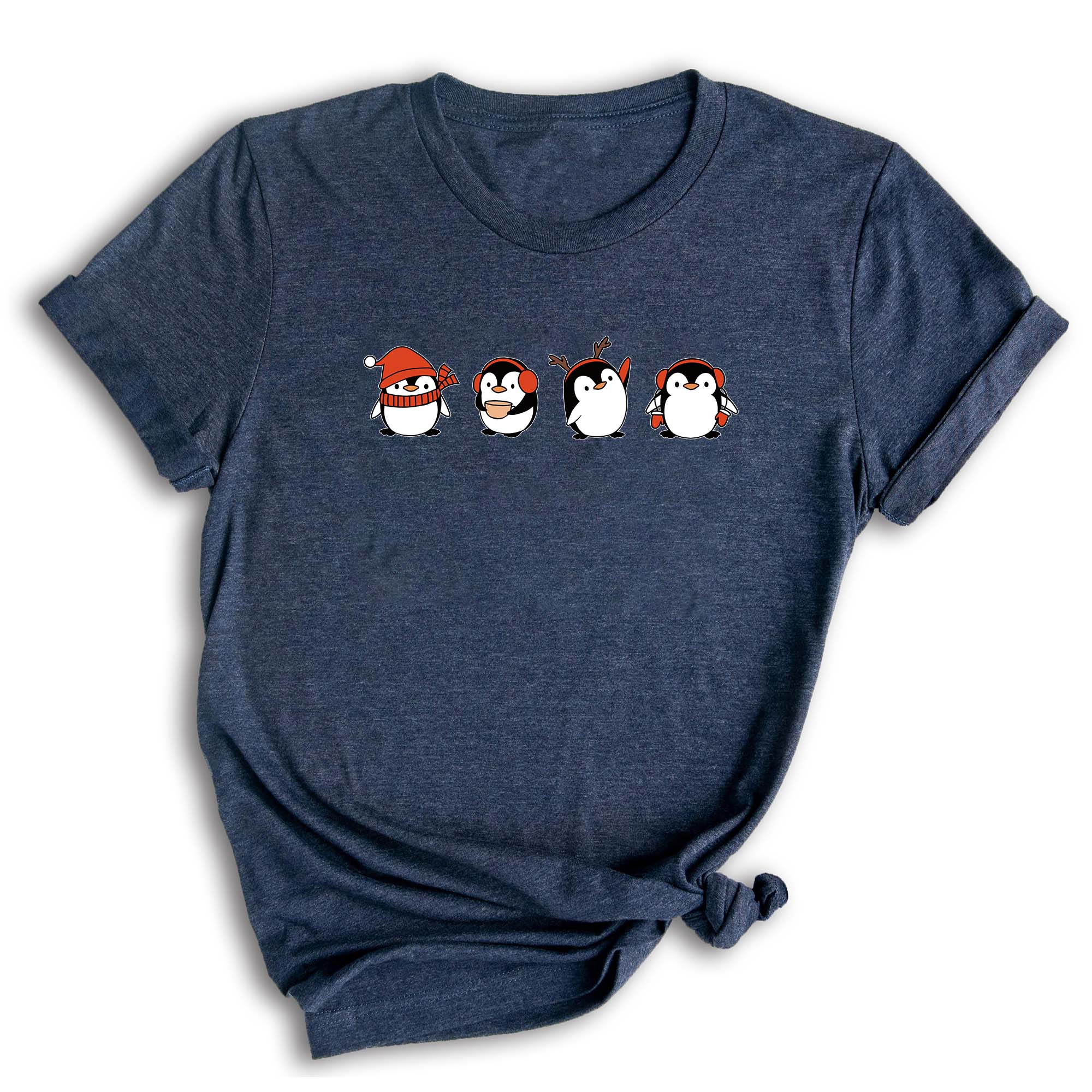 Christmas Penguin Shirt, Cute Penguin T-Shirt, Xmas Penguin Shirt, Santa Penguin Shirt, Penguin Lover Shirt, Penguin Apparel