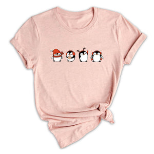 Christmas Penguin Shirt, Cute Penguin T-Shirt, Xmas Penguin Shirt, Santa Penguin Shirt, Penguin Lover Shirt, Penguin Apparel