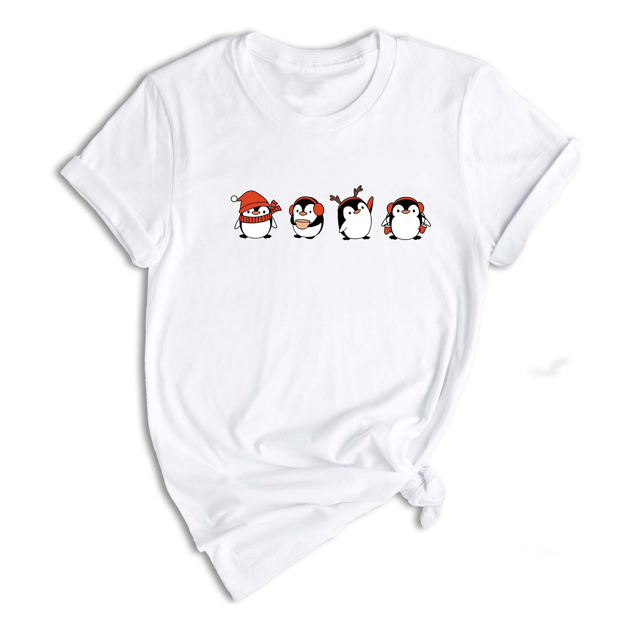 Christmas Penguin Shirt, Cute Penguin T-Shirt, Xmas Penguin Shirt, Santa Penguin Shirt, Penguin Lover Shirt, Penguin Apparel