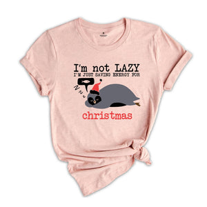 Christmas Penguin Shirt, I'm not Lazy Shirt, Funny Penguin T-Shirt, Penguin Shirt, Christmas Gift, Christmas Sweatshirt, Holiday Shirt