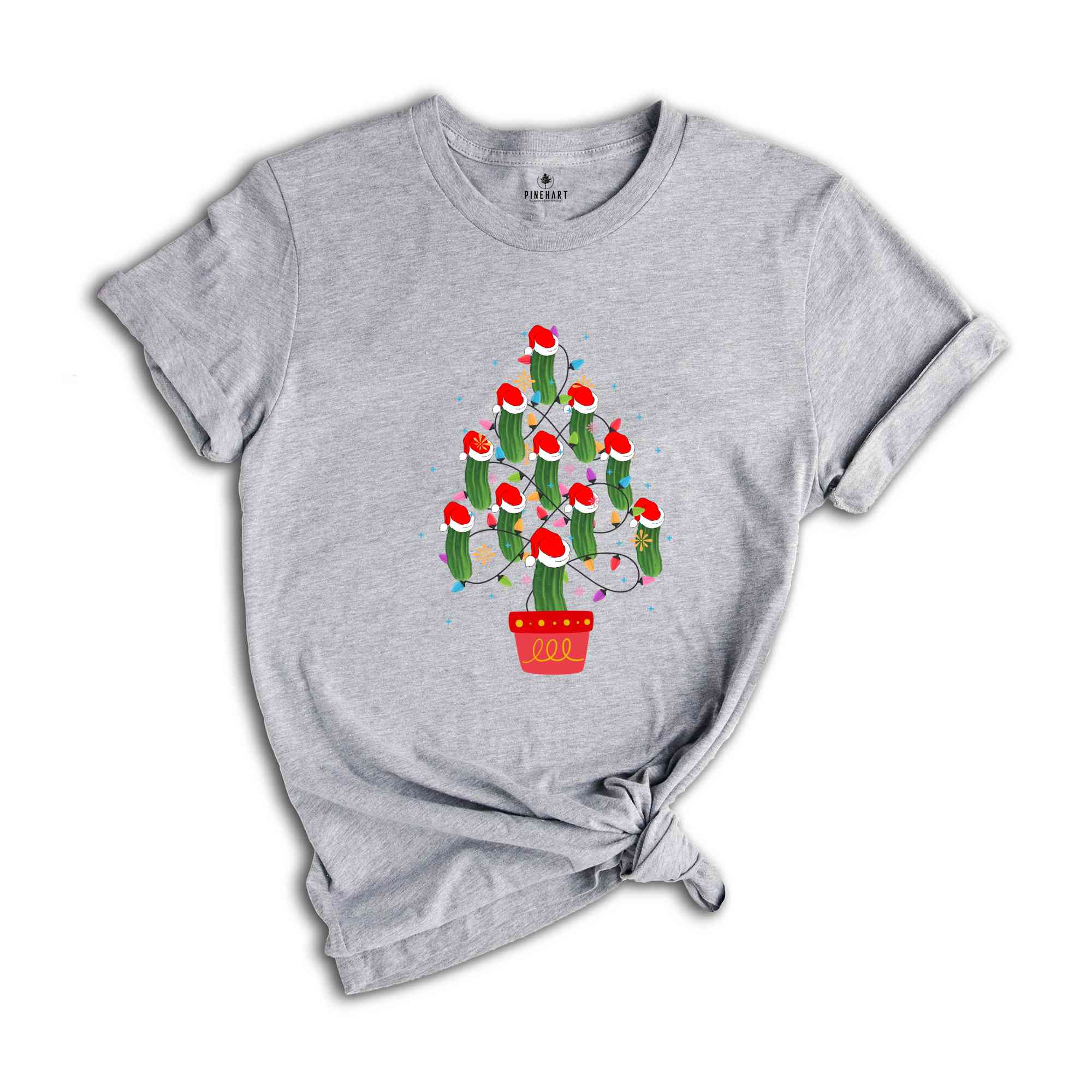 Christmas Pickle Tree Shirt, Funny Christmas Tree Shirt, Christmas Cozy Shirt, Ugly Christmas Shirt, Cute Pickle Tee
