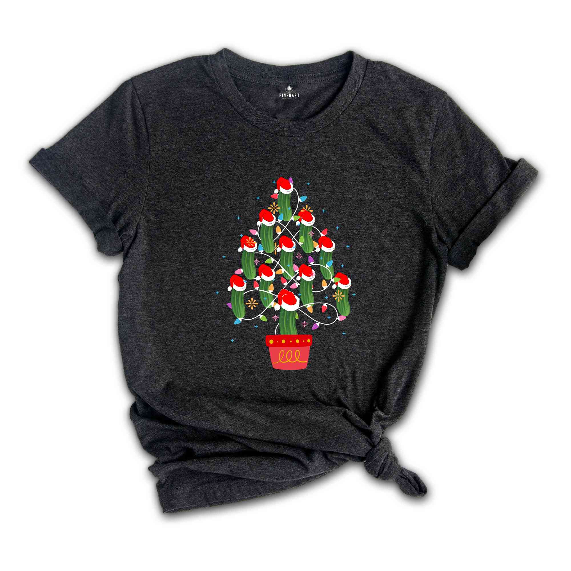 Christmas Pickle Tree Shirt, Funny Christmas Tree Shirt, Christmas Cozy Shirt, Ugly Christmas Shirt, Cute Pickle Tee