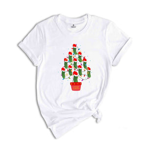 Christmas Pickle Tree Shirt, Funny Christmas Tree Shirt, Christmas Cozy Shirt, Ugly Christmas Shirt, Cute Pickle Tee