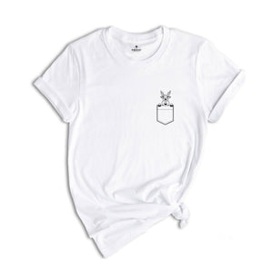 Christmas Pocket Reindeer T-Shirt, Christmas Couple Shirt, Christmas Gift, Christmas Pajamas, Family Matching Tee