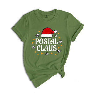 Christmas Postal Claus Shirt, Christmas Postal Worker T-Shirt, Santa’s Mail Carrier Tee, Merry Postal Worker Gift