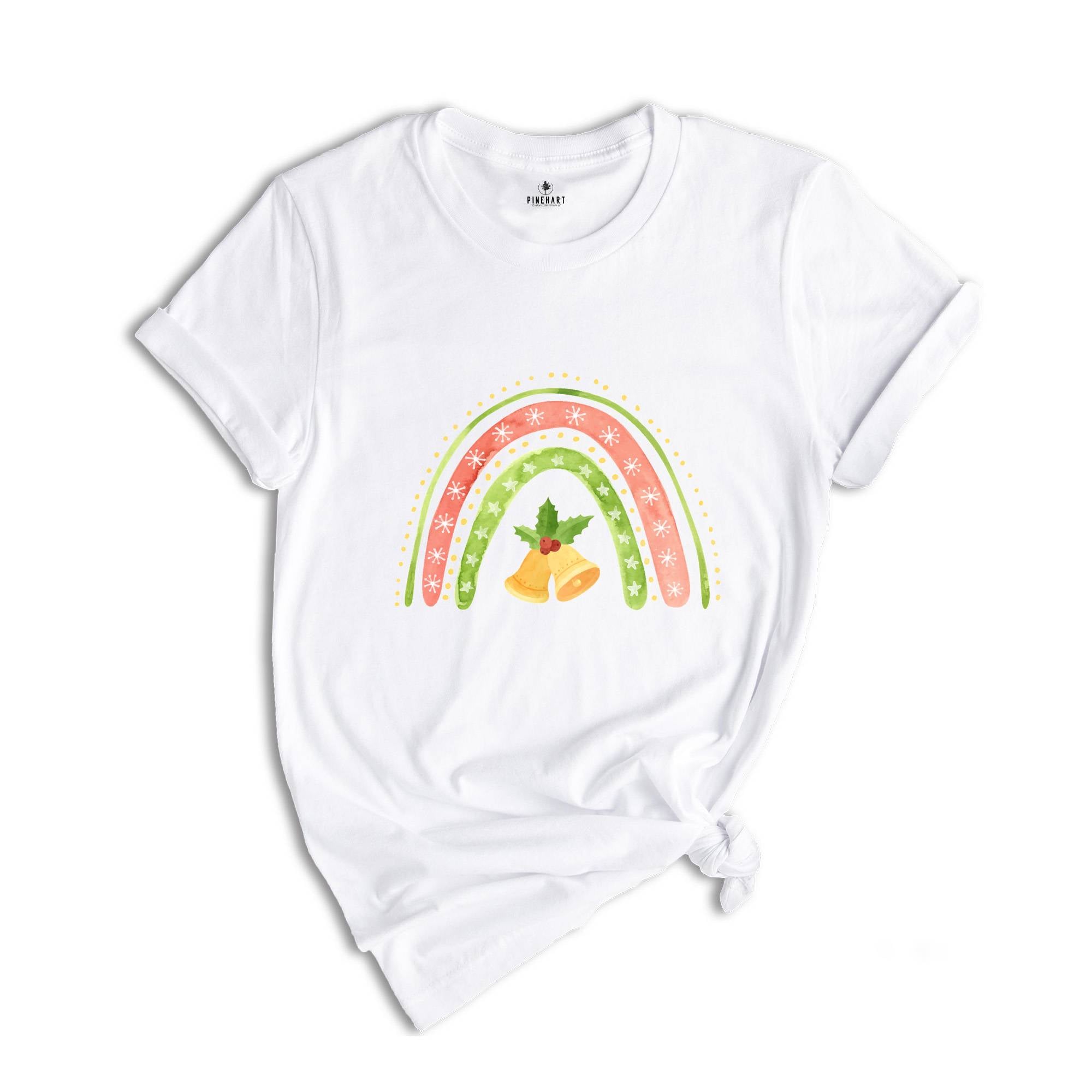 Christmas Rainbow Shirt, Holiday Gift, Christmas Reunion, Christmas Reunion Shirt, Christmas Party Tee, Christmas Bell Shirt