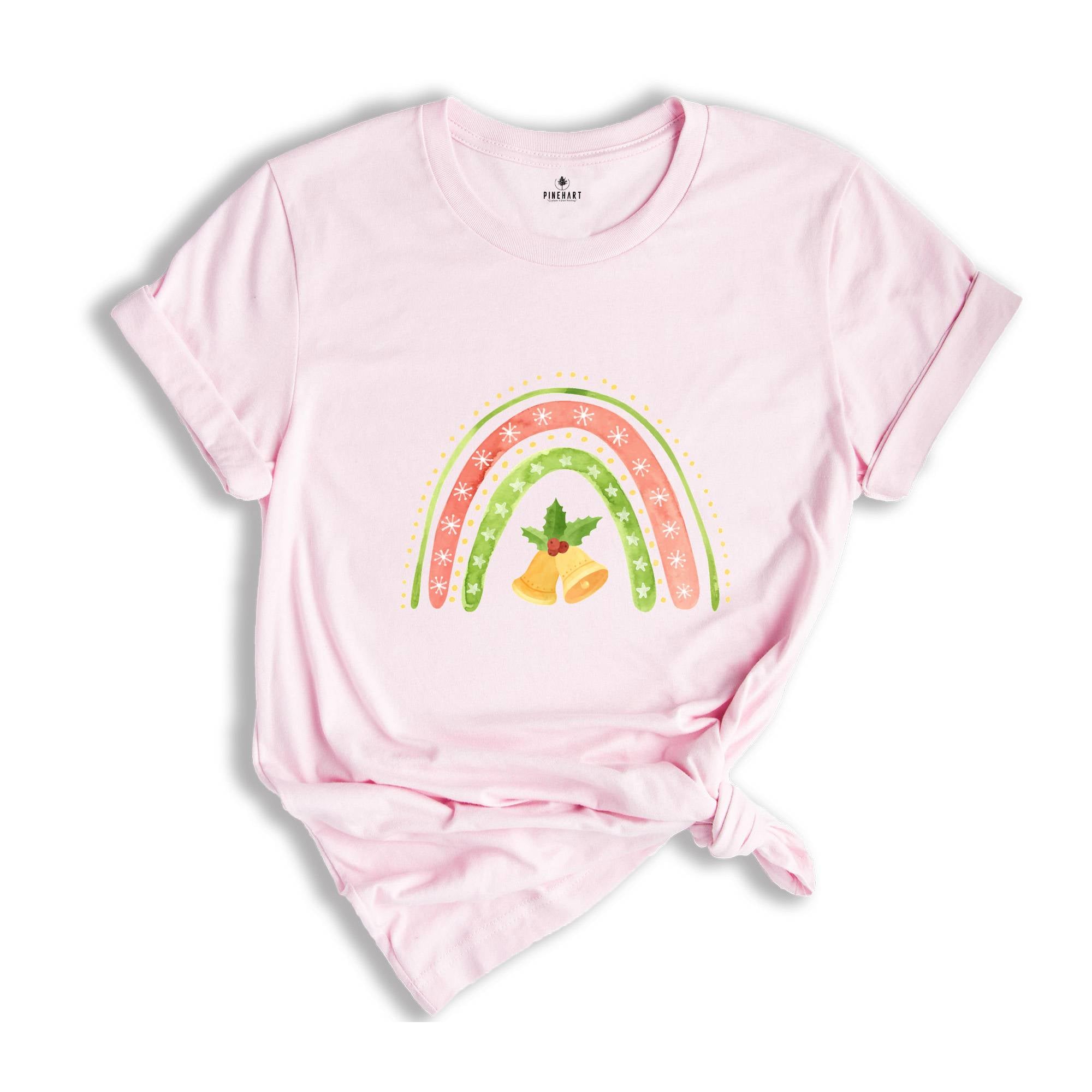 Christmas Rainbow Shirt, Holiday Gift, Christmas Reunion, Christmas Reunion Shirt, Christmas Party Tee, Christmas Bell Shirt