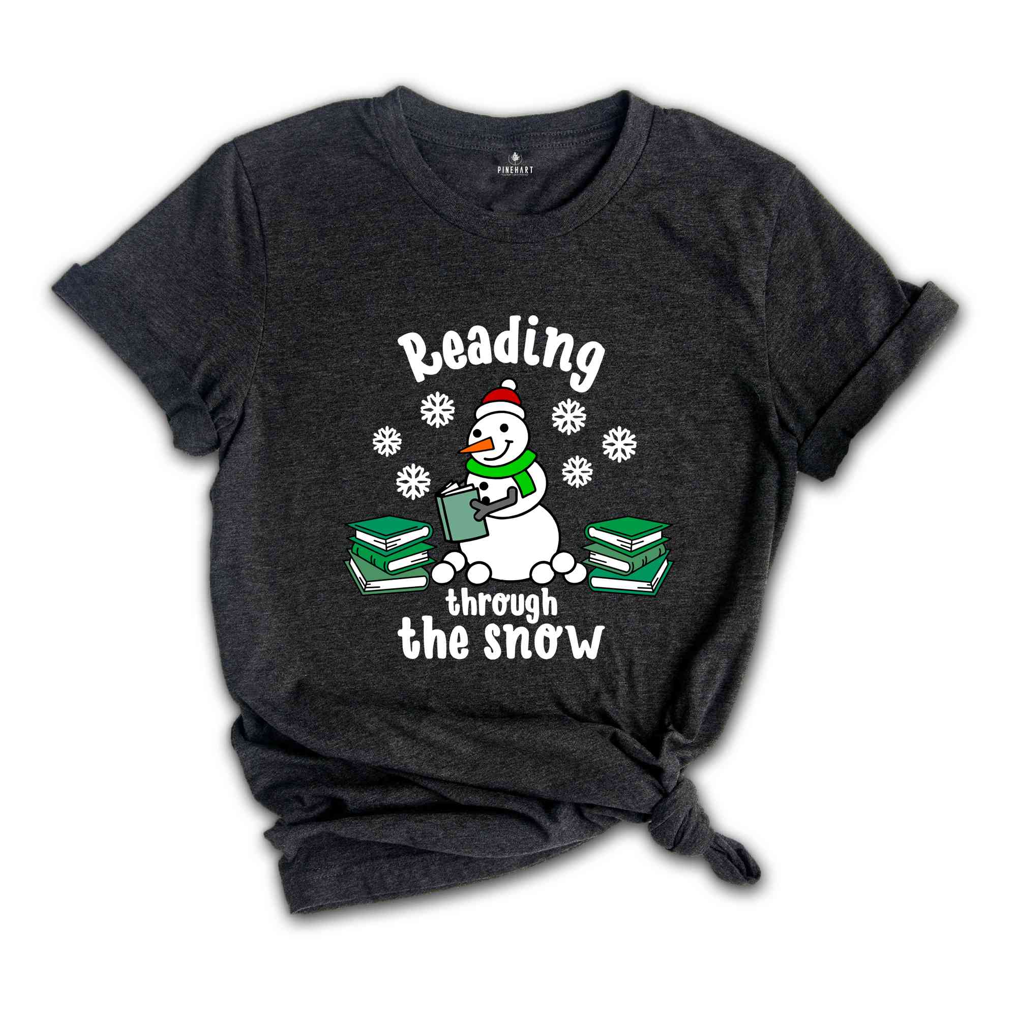 Christmas Reading Through The Snow Shirt, Christmas Library Squad T-Shirt, Bookworm Christmas Tee, Gift For Teachers