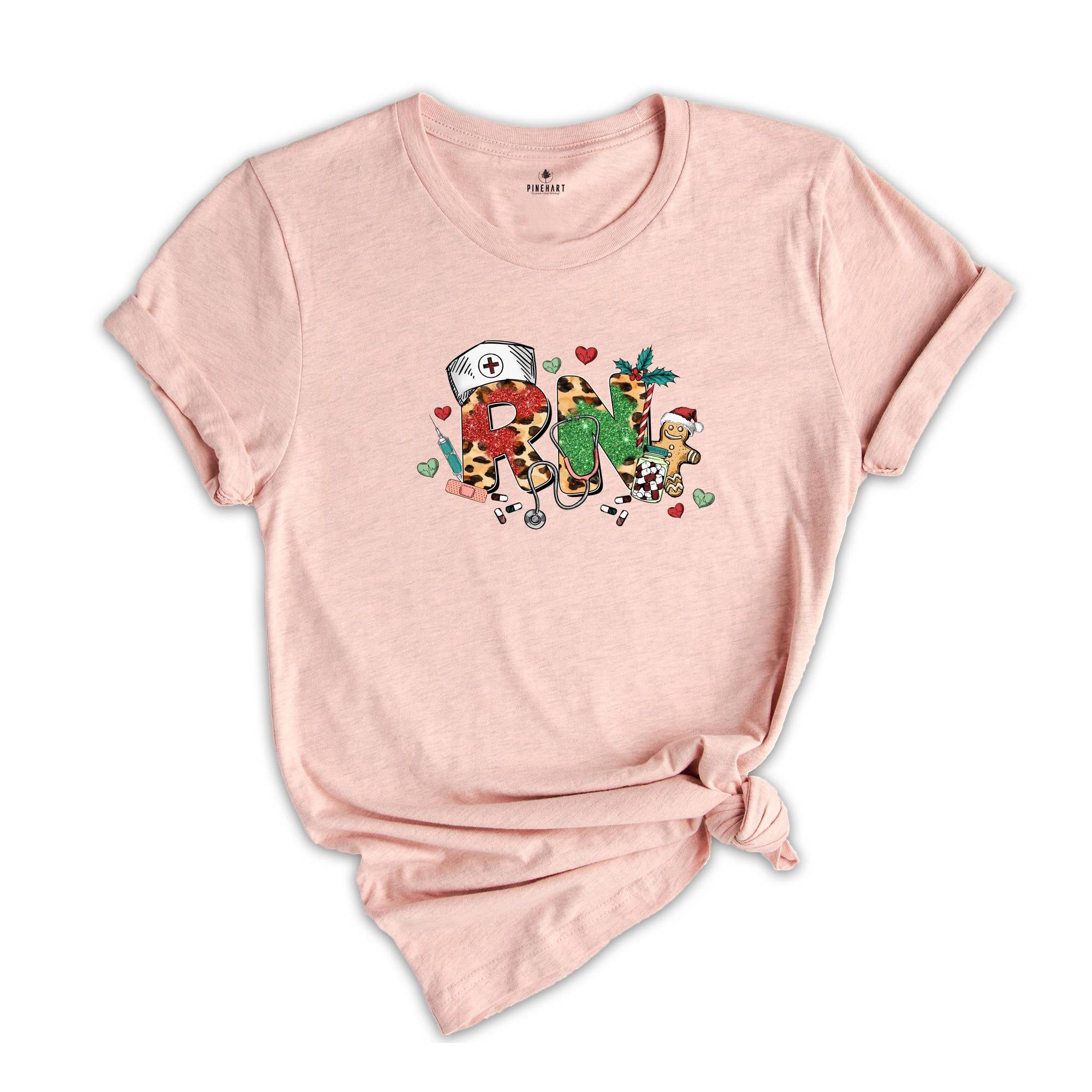 Christmas Registered Nurse Shirt, Christmas RN, Christmas Nurse and Gingerbread Tee, Nursing School Tee, Nurse Life Tee