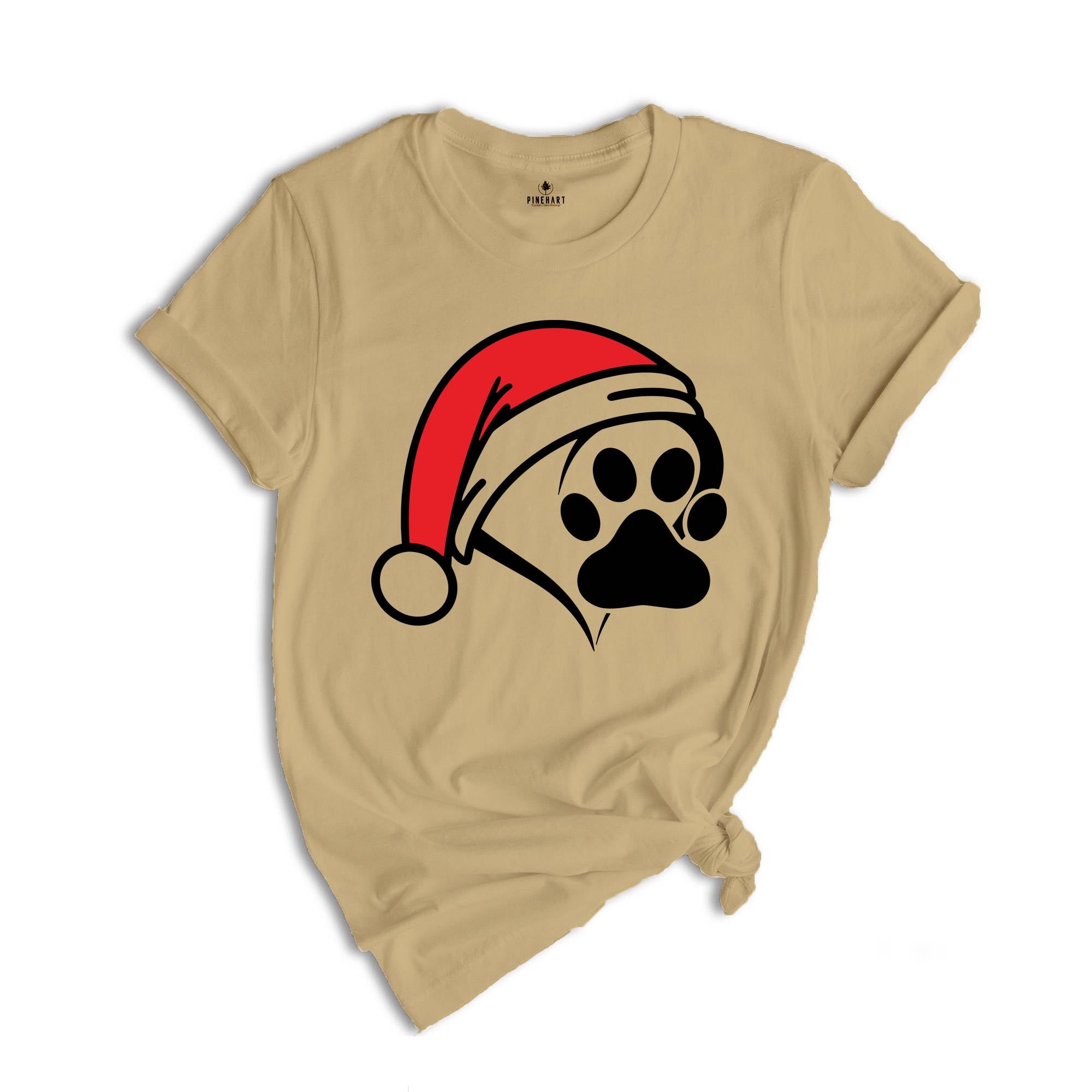 Christmas Santa Paw Shirt, Santa Hat Paw T-shirt, Pet Christmas Hat, Pet Owner Christmas Tee, Christmas Pajamas