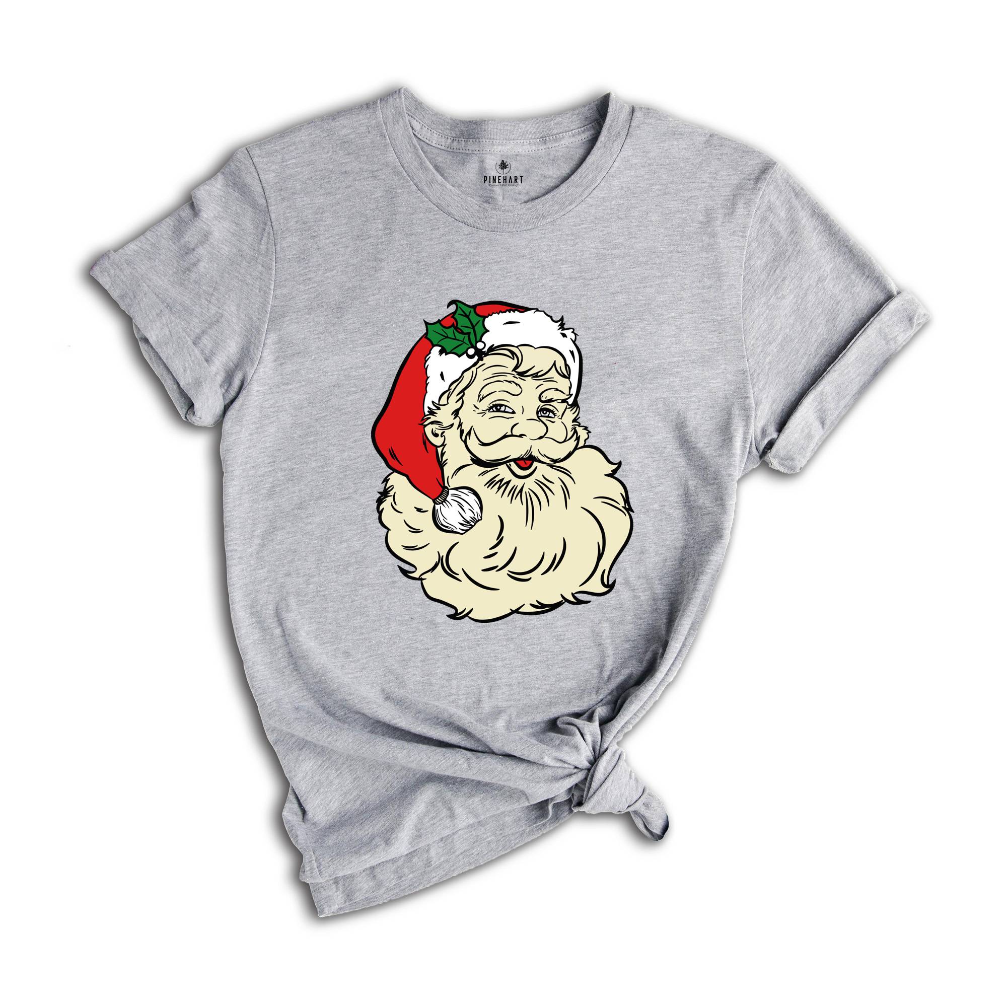 Christmas Santa Shirt, Retro Santa Shirt, Gift for Christmas, Retro Christmas Shirt, Holiday Shirt, Xmas Santa Shirt