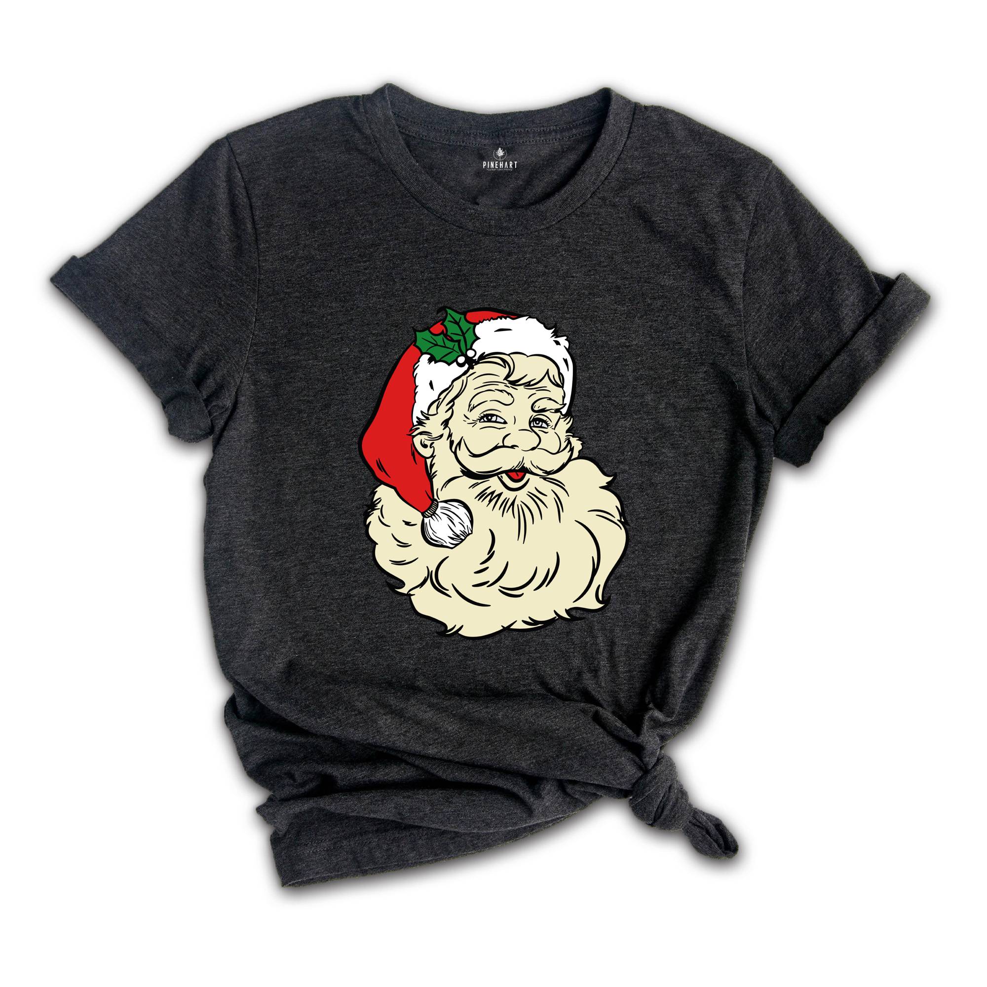 Christmas Santa Shirt, Retro Santa Shirt, Gift for Christmas, Retro Christmas Shirt, Holiday Shirt, Xmas Santa Shirt