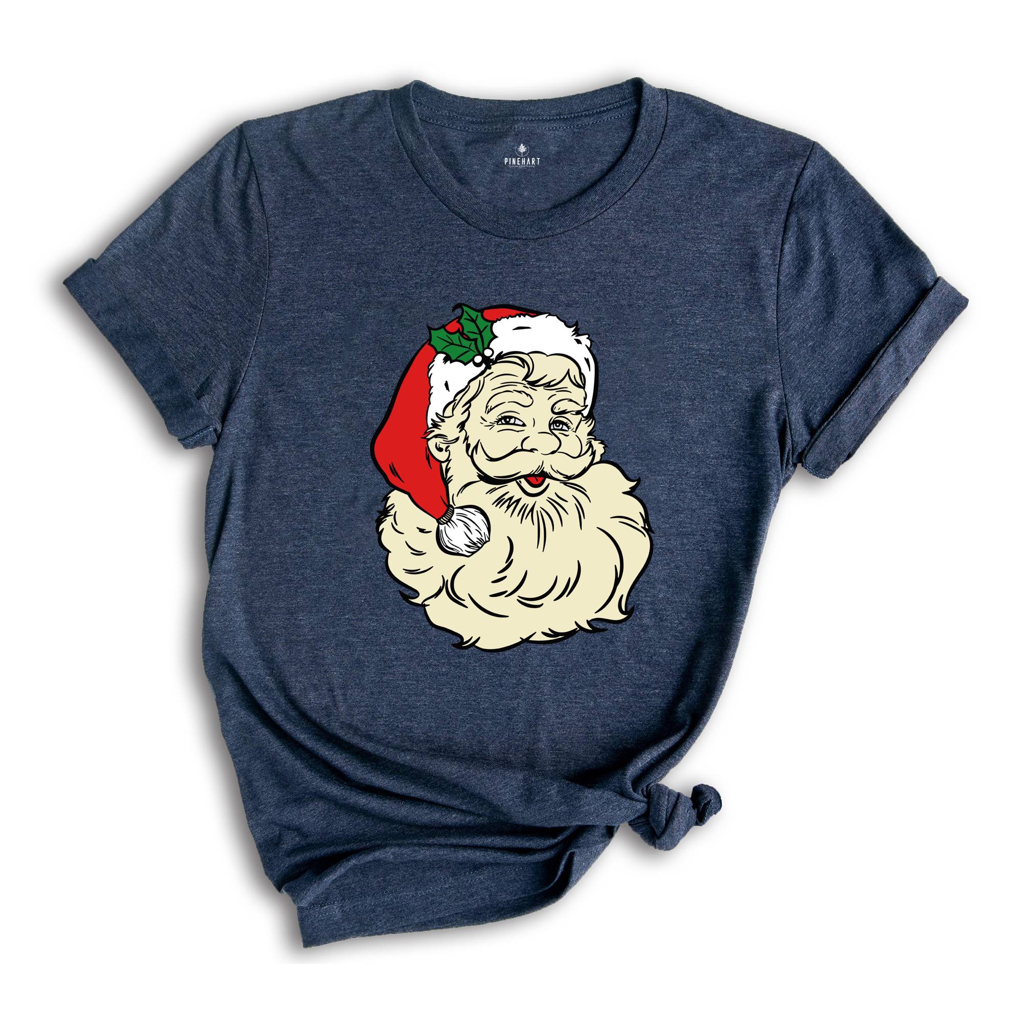 Christmas Santa Shirt, Retro Santa Shirt, Gift for Christmas, Retro Christmas Shirt, Holiday Shirt, Xmas Santa Shirt