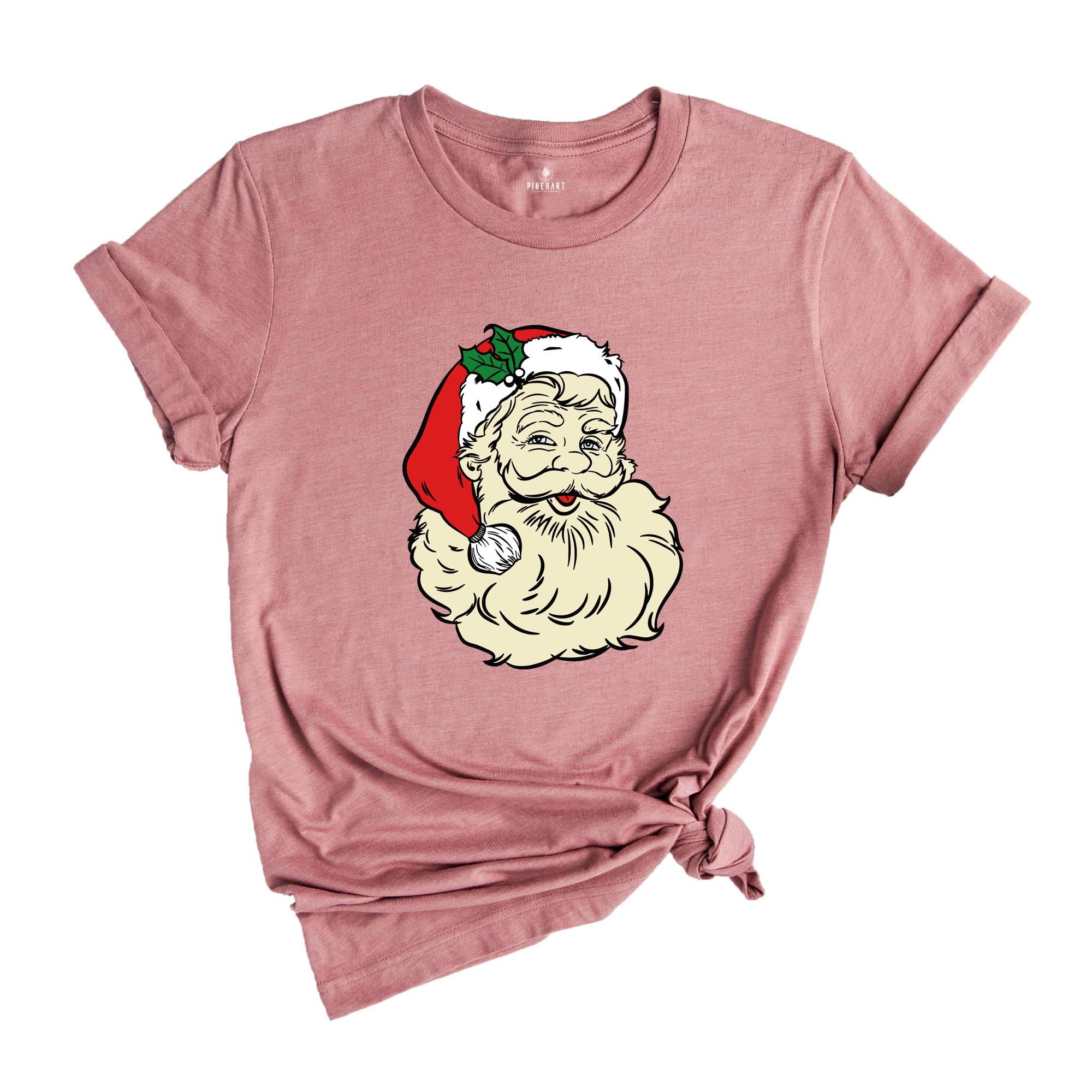 Christmas Santa Shirt, Retro Santa Shirt, Gift for Christmas, Retro Christmas Shirt, Holiday Shirt, Xmas Santa Shirt