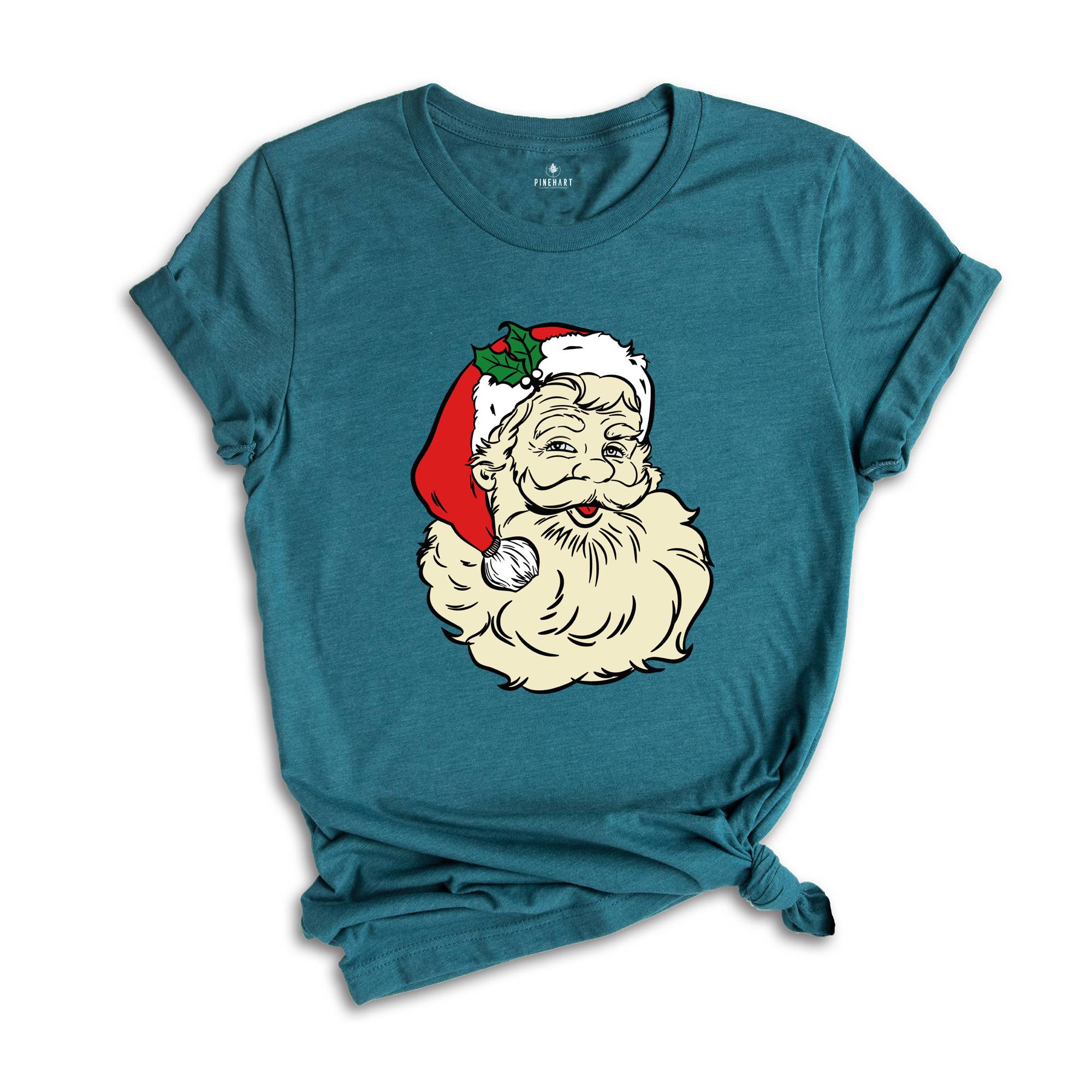 Christmas Santa Shirt, Retro Santa Shirt, Gift for Christmas, Retro Christmas Shirt, Holiday Shirt, Xmas Santa Shirt