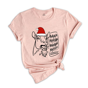 Christmas Screaming Goat Shirt, Goat Lover Tee, Goat Lover Gift, Christmas Farmer Shirt, Funny Goat Gift, Xmas Pajamas