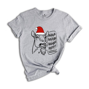 Christmas Screaming Goat Shirt, Goat Lover Tee, Goat Lover Gift, Christmas Farmer Shirt, Funny Goat Gift, Xmas Pajamas