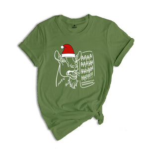 Christmas Screaming Goat Shirt, Goat Lover Tee, Goat Lover Gift, Christmas Farmer Shirt, Funny Goat Gift, Xmas Pajamas