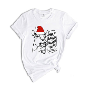 Christmas Screaming Goat Shirt, Goat Lover Tee, Goat Lover Gift, Christmas Farmer Shirt, Funny Goat Gift, Xmas Pajamas