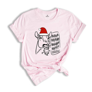 Christmas Screaming Goat Shirt, Goat Lover Tee, Goat Lover Gift, Christmas Farmer Shirt, Funny Goat Gift, Xmas Pajamas